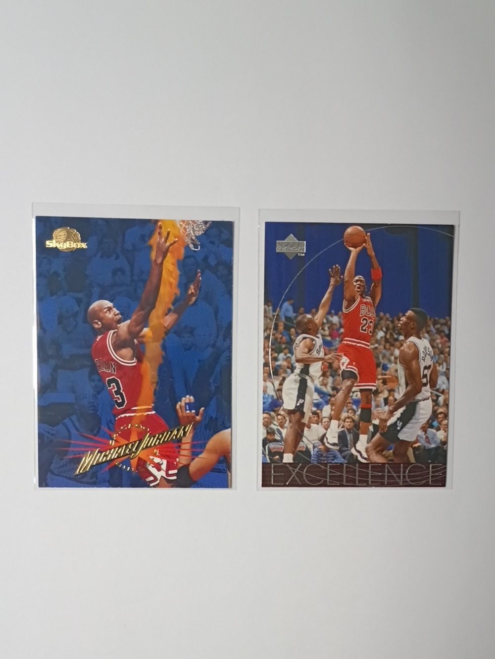 Michael Jordan Chicago Bulls Basketball Trading Card Wall Art - Red